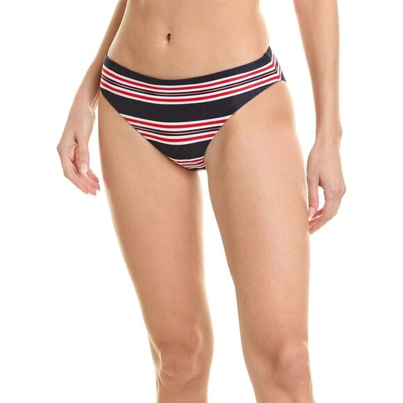 NWT La Blanca Sailor Stripe Hipster Bikini Bottoms in Navy, Red, White & Pink 12 - Picture 2 of 11